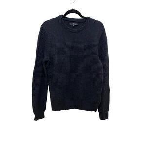 Marc Anthony Wool Blend Knit Pull-Over Sweater Crew Neck Casual Black Size L